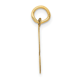 10K Yellow Gold Medium Script Letter S Initial Charm