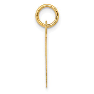 10K Yellow Gold Medium Script Letter T Initial Charm