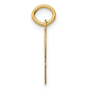 10K Yellow Gold Medium Script Letter W Initial Charm