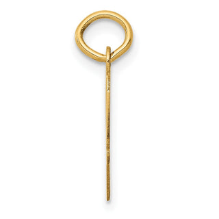 10K Yellow Gold Medium Script Letter W Initial Charm
