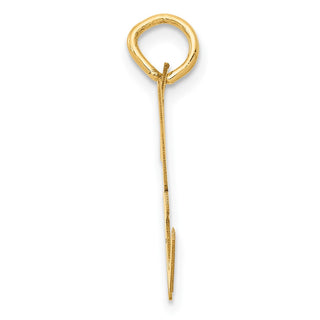 10K Yellow Gold Large Script Letter H Initial Charm