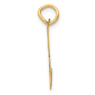 10K Yellow Gold Large Script Letter H Initial Charm