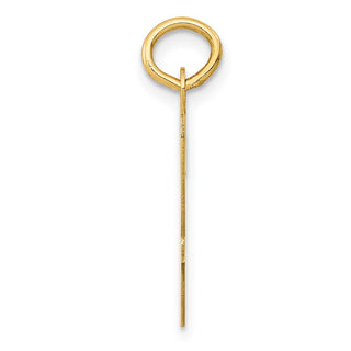 10K Yellow Gold Large Script Letter W Initial Charm