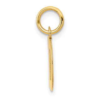 10K Yellow Gold Small Block Initial D Charm
