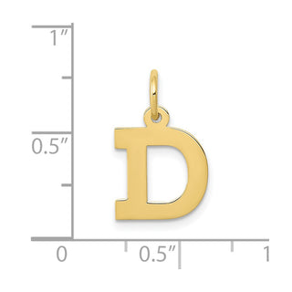 10K Yellow Gold Small Block Initial D Charm