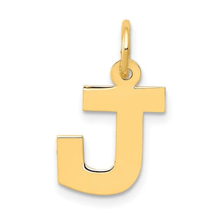 10K Yellow Gold Small Block Initial J Charm