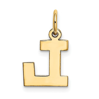 10K Yellow Gold Small Block Initial L Charm