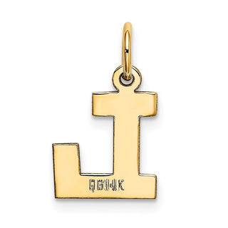 10K Yellow Gold Small Block Initial L Charm