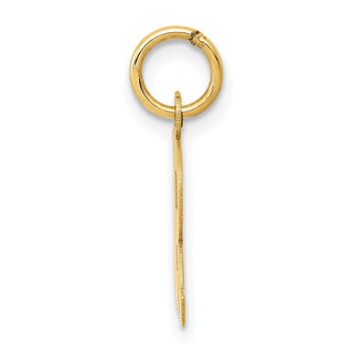 10K Yellow Gold Small Block Initial R Charm