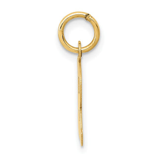 10K Yellow Gold Small Block Initial R Charm