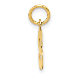 10K Yellow Gold Small Block Initial S Charm