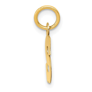 10K Yellow Gold Small Block Initial S Charm