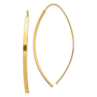 10k Yellow Gold 43.5mm Dangle Threader Earrings