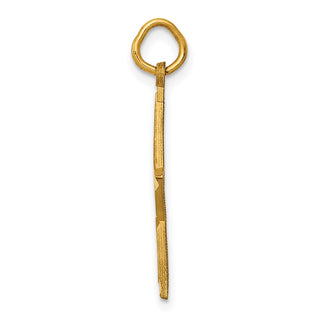 10K Yellow Gold Diamond-cut Star Charm