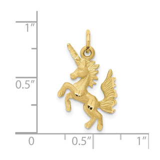 10K Yellow Gold Dancing Unicorn Charm
