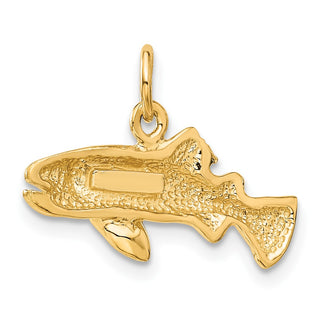 10K Yellow Gold Fish Charm 10ZC1192