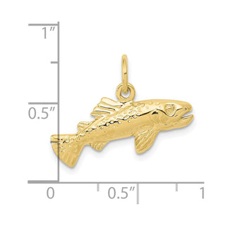 10K Yellow Gold Fish Charm 10ZC1192