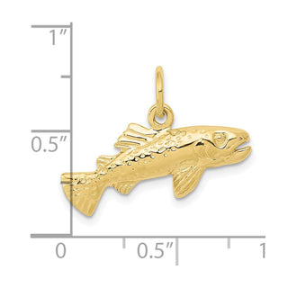 10K Yellow Gold Fish Charm 10ZC1192