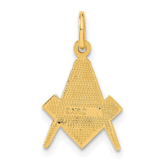 10K Yellow Gold Masonic Charm