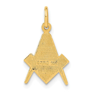 10K Yellow Gold Masonic Charm