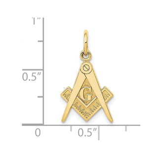 10K Yellow Gold Masonic Charm