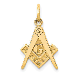 10K Yellow Gold Masonic Charm
