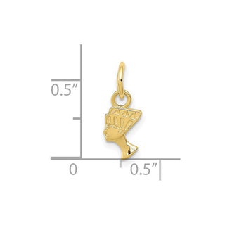 10K Yellow Gold Nefertiti Charm 10ZC443