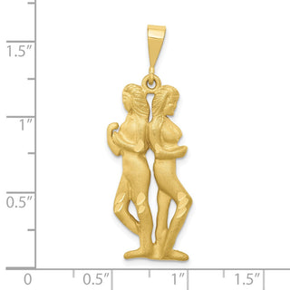 10K Yellow Gold Geminii Zodiac Charm 10ZC466