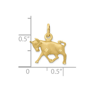 10K Yellow Gold Taurus Zodiac Charm 10ZC477