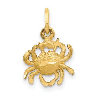 10K Yellow Gold Cancer Zodiac Charm 10ZC479