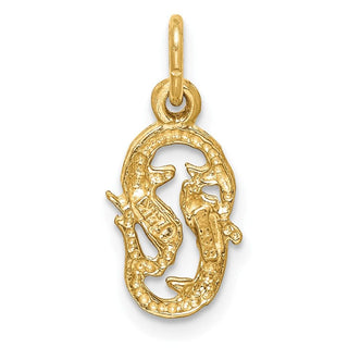 10K Yellow Gold Pisces Zodiac Charm 10ZC487