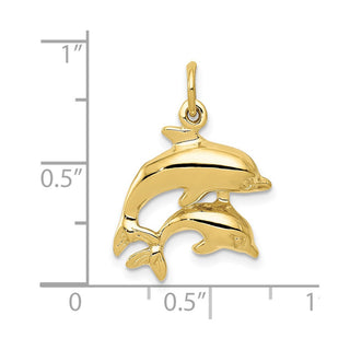 10K Yellow Gold Dolphin Charm 10ZC493