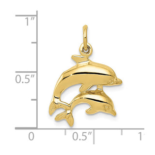 10K Yellow Gold Dolphin Charm 10ZC493