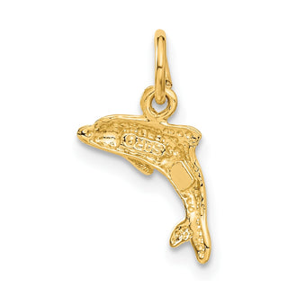 10K Yellow Gold Dolphin Pendant