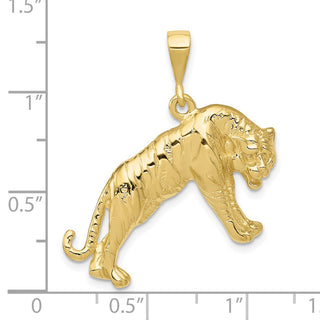 10K Yellow Gold Tiger Charm 10ZC550