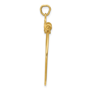 10K Yellow Gold Heart Charm Holder Pendant
