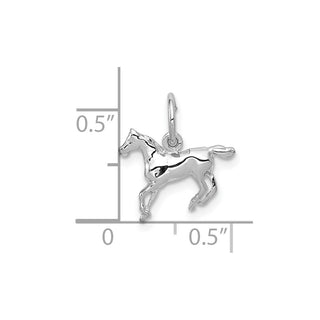 10k White Gold Horse Charm