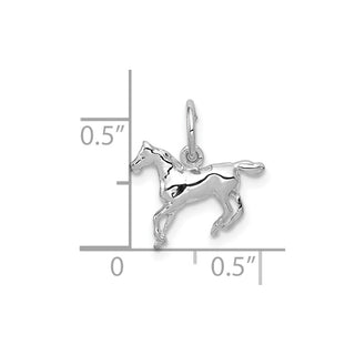 10k White Gold Horse Charm