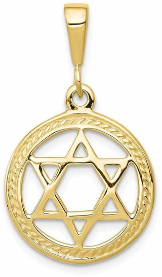 10k Yellow Gold Star Of David Pendant 10C333