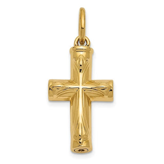 14k Yellow Gold Cross Ash Holder Pendant