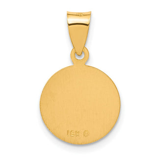 18K Yellow Gold Saint Christopher Medal Pendant 18XR13