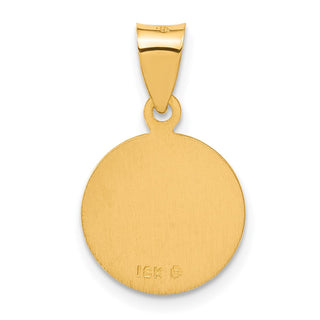 18K Yellow Gold Saint Christopher Medal Pendant 18XR13