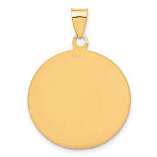 18K Yellow Gold Saint Christopher Medal Pendant 18XR14