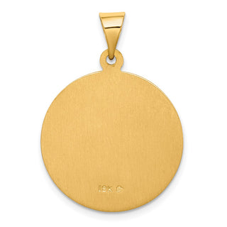 18K Yellow Gold Saint Christopher Medal Pendant 18XR16