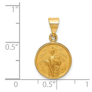 18K Yellow Gold Saint Jude Medal Pendant