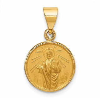 18K Yellow Gold Saint Jude Medal Pendant