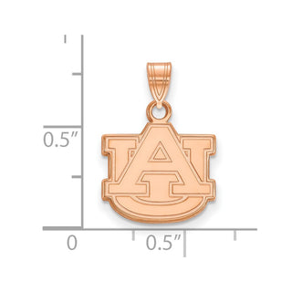 14k Rose Gold LogoArt Auburn University A-U Small Pendant
