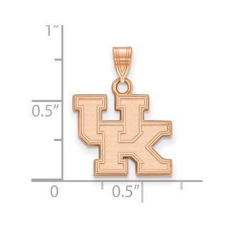 14k Rose Gold LogoArt University of Kentucky U-K Small Pendant