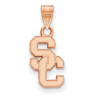 14k Rose Gold LogoArt University of Southern California S-C Small Pendant