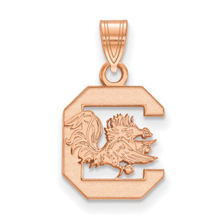 14k Rose Gold LogoArt University of South Carolina Small Pendant